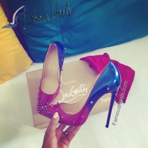 Christian Louboutin Degraspike Pumps rose-to-blue degrade